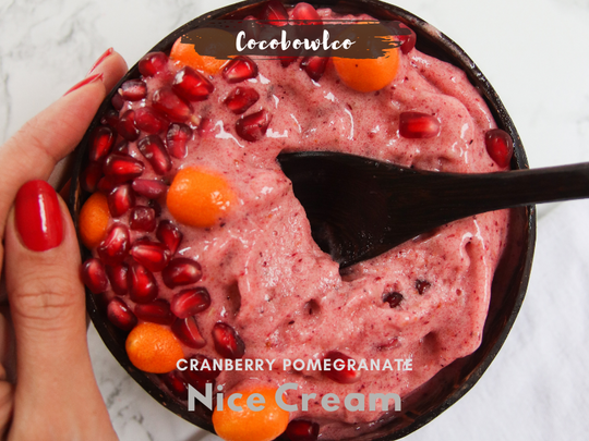 Winter Nice Cream with Cranberry and Pomegranate